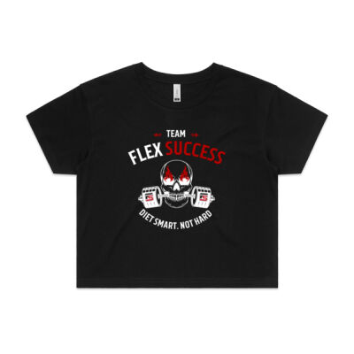 Women's Crop Tee - Skull Design (black) Thumbnail